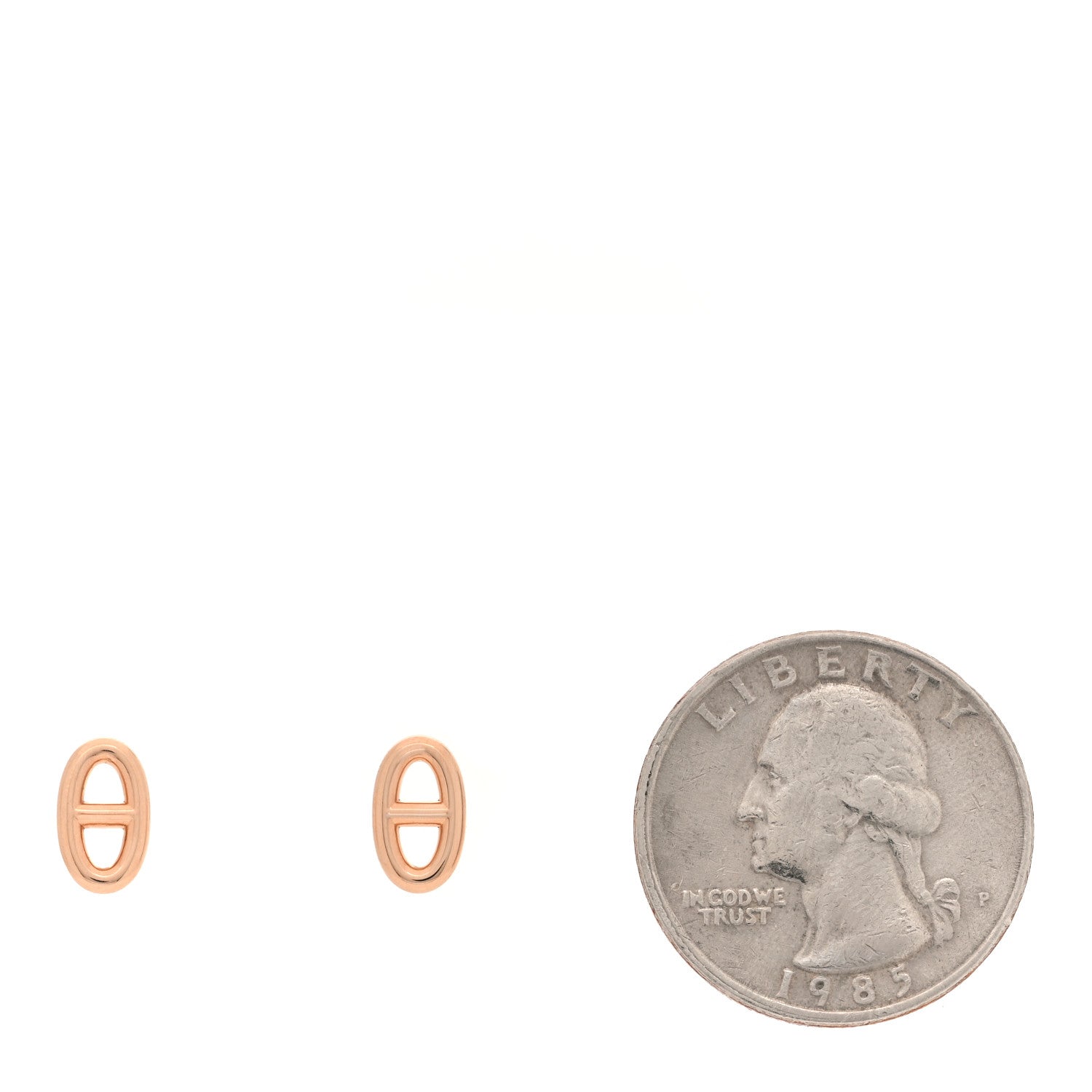 Hermes 18K Rose Gold TPM Farandole Stud Earrings 2 of 5