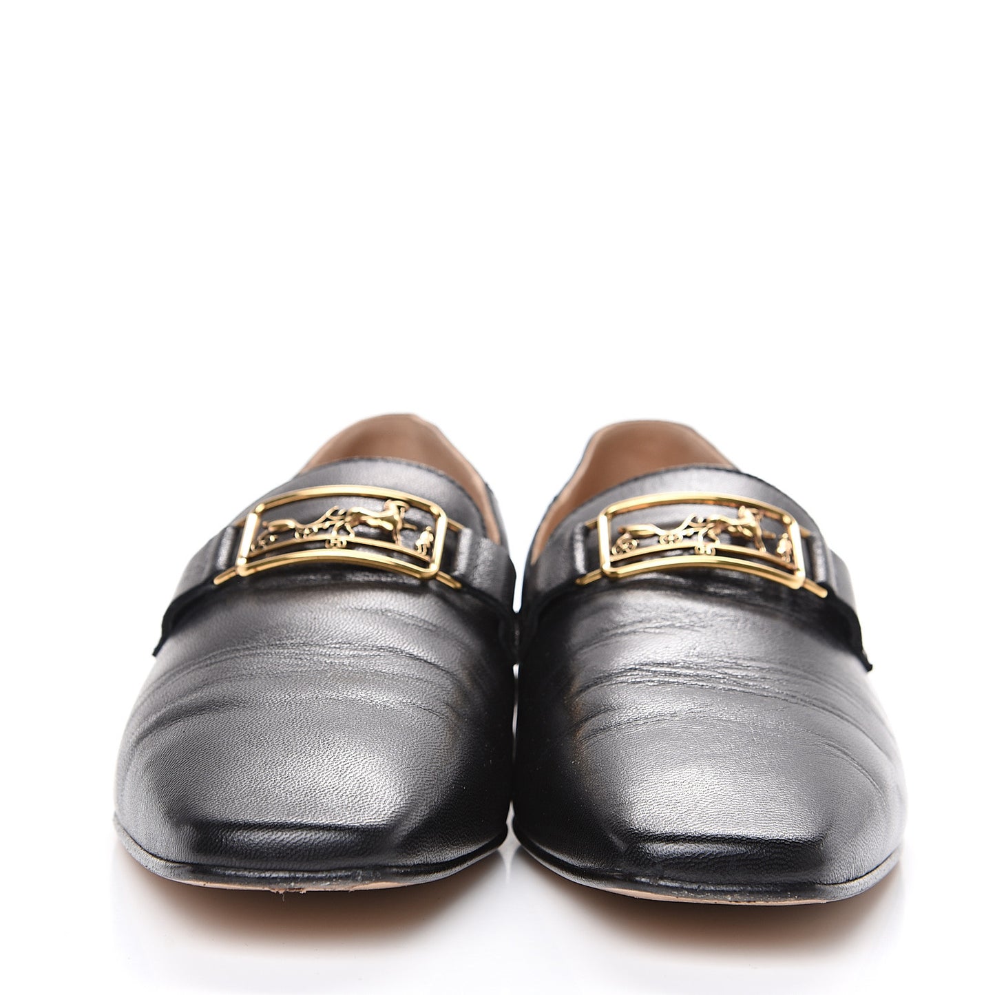 Supple Goatskin Womens Time Loafers 37 Black