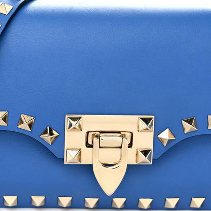 Valentino Garavani Vitello Mini Rockstud Flap Saddle Crossbody Bag Parrot 8 of 10