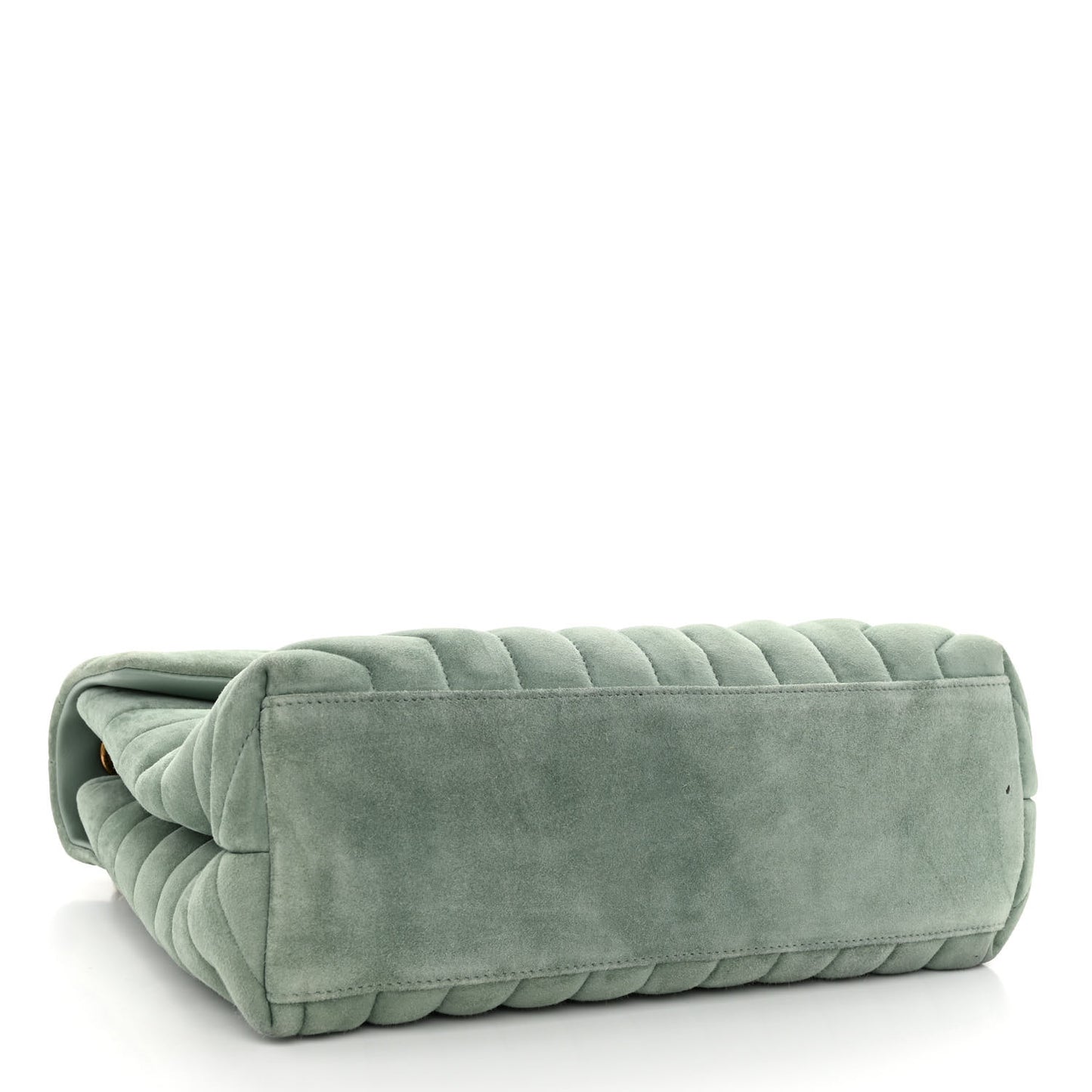 Suede Y Quilted Monogram Medium Loulou Chain Satchel Vert Opaline