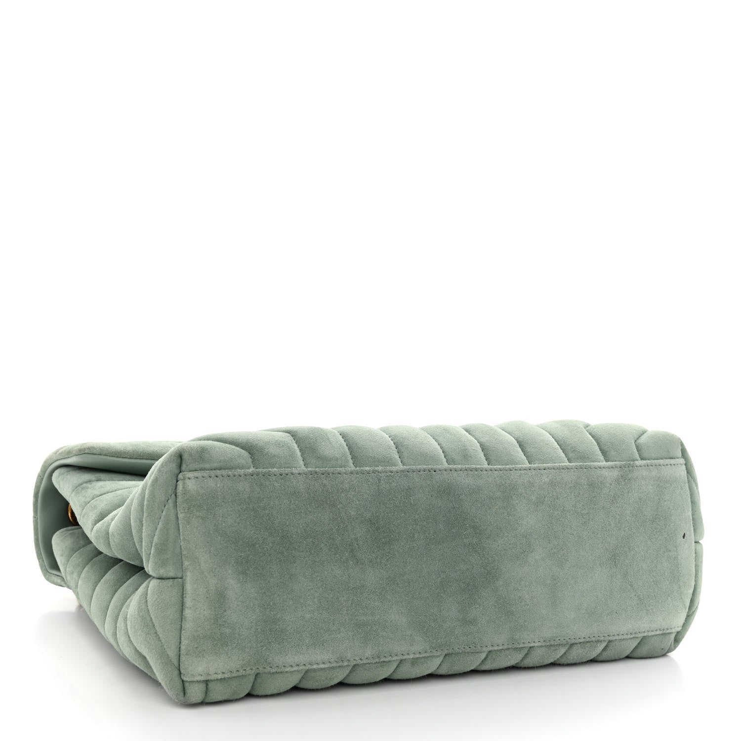 Saint Laurent Suede Y Quilted Monogram Medium Loulou Chain Satchel Vert Opaline 4 of 10