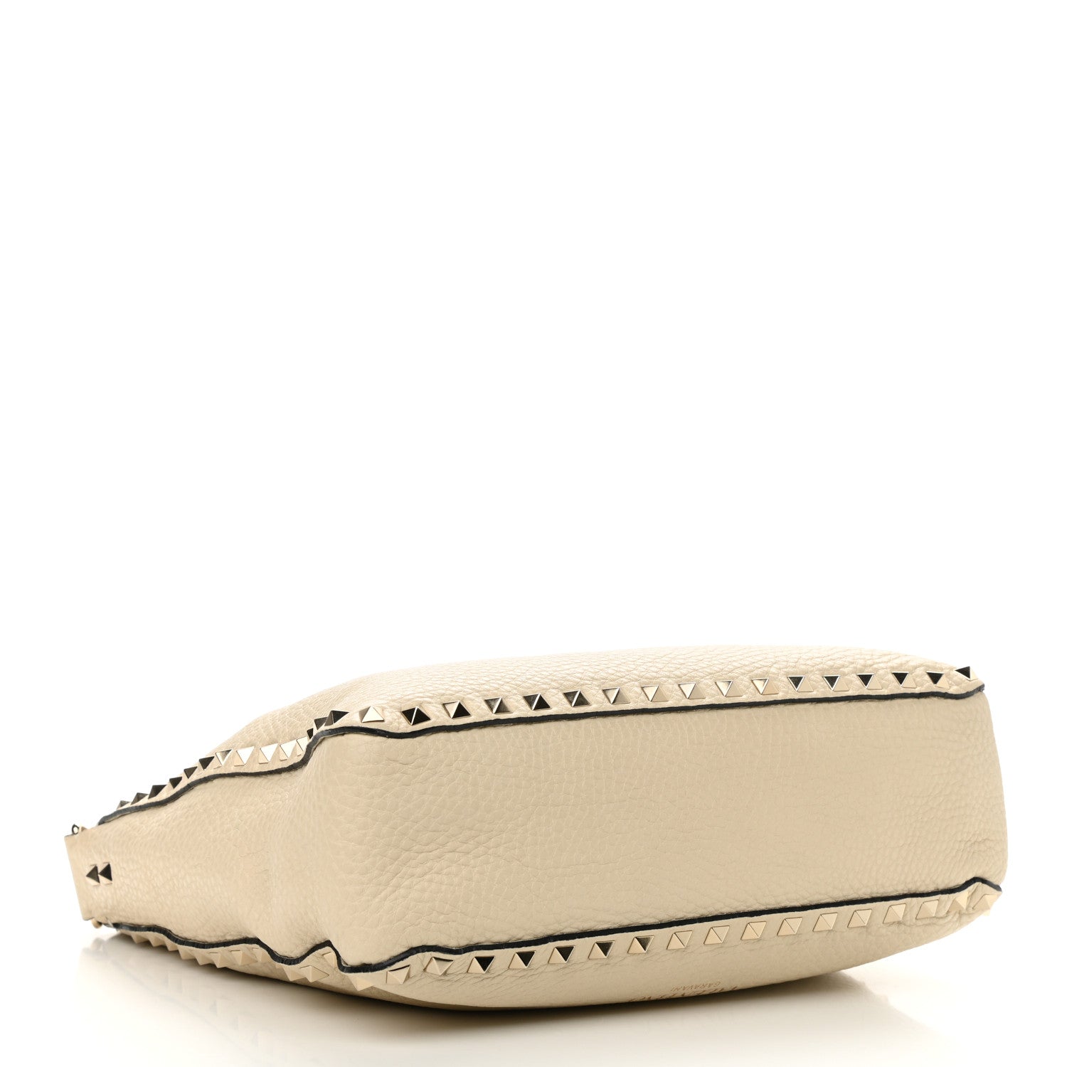 Valentino Garavani Pebbled Calfskin Small Rockstud Flip-Lock Messenger Bag Light Ivory 5 of 15
