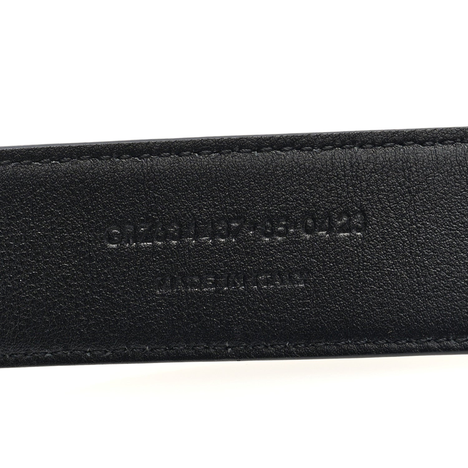 Saint Laurent Grained Calfskin Monogram Cassandre Square Buckle Belt 85 34 Black 4 of 5