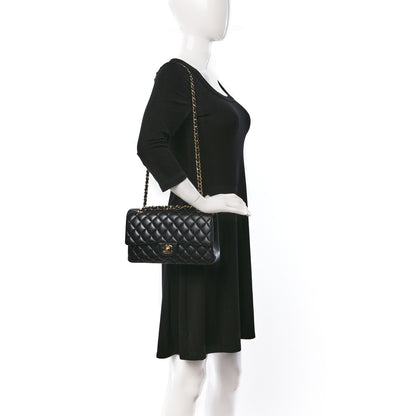 Chanel Lambskin Quilted Medium Double Flap Black 2 of 10