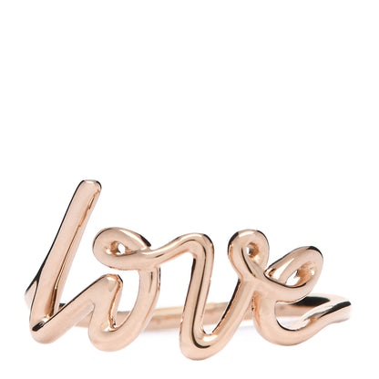 Tiffany 18K Rose Gold Paloma's Graffiti Love Ring 55 7.25 1 of 5