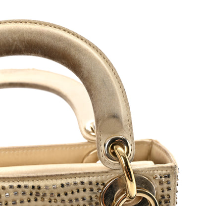 Christian Dior Satin Beaded Mini Lady Dior Gold 15 of 18