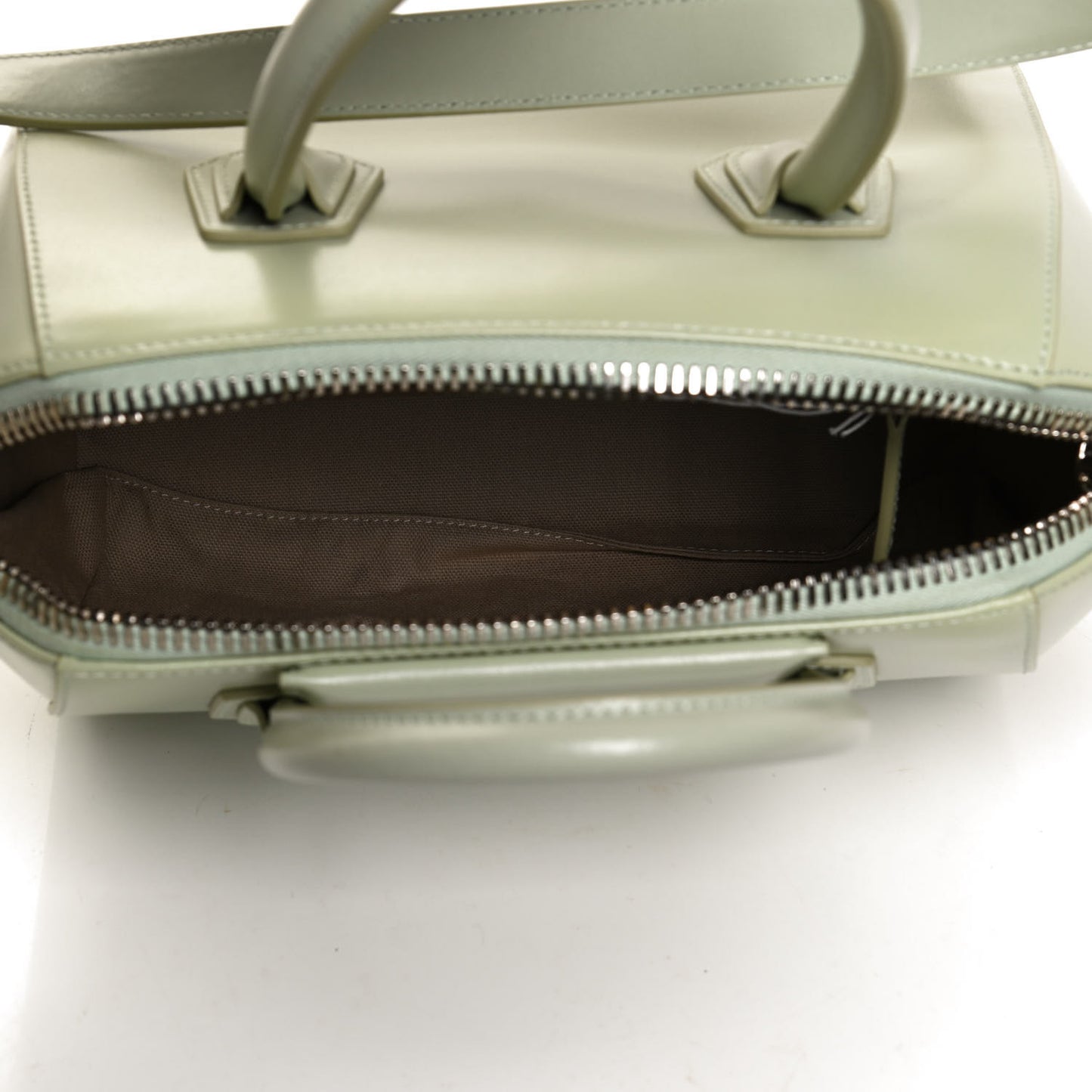 Shiny Lord Calfskin Small Antigona Aqua Green