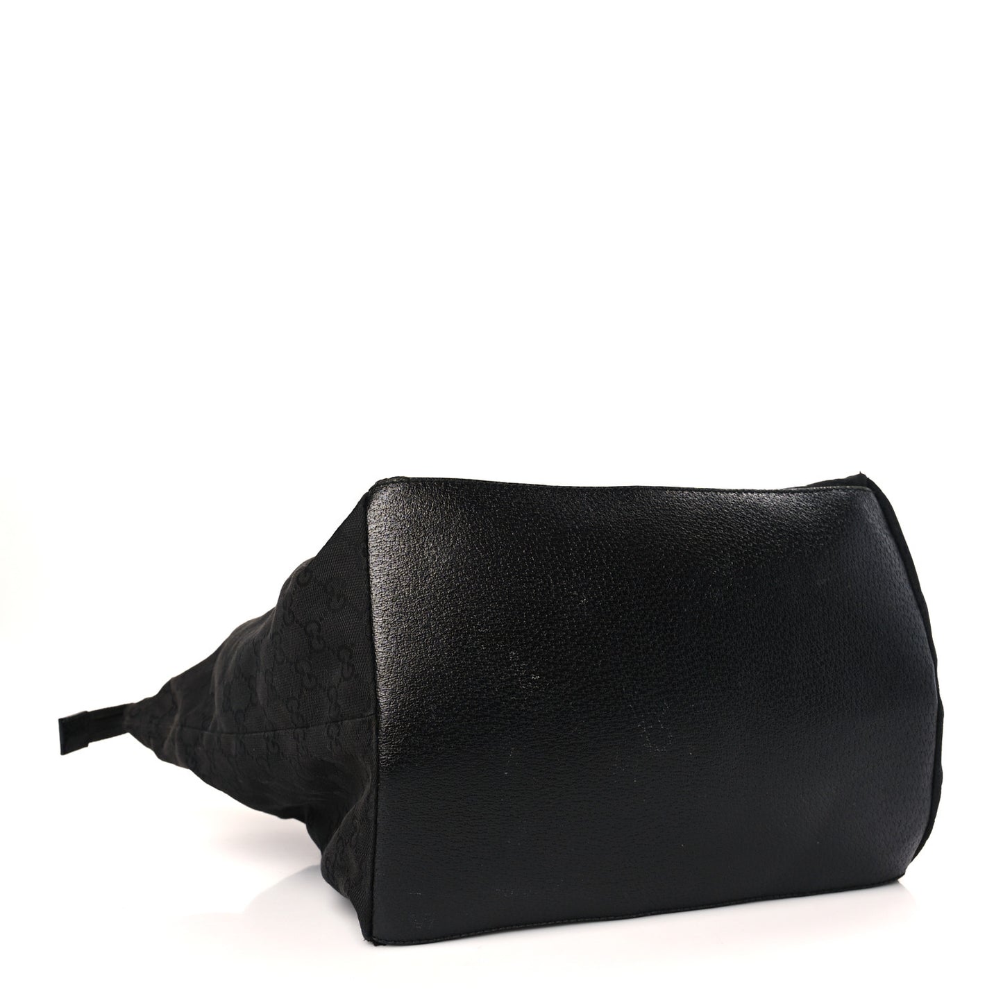 GG Monogram Large Web Handle Bucket Tote Black