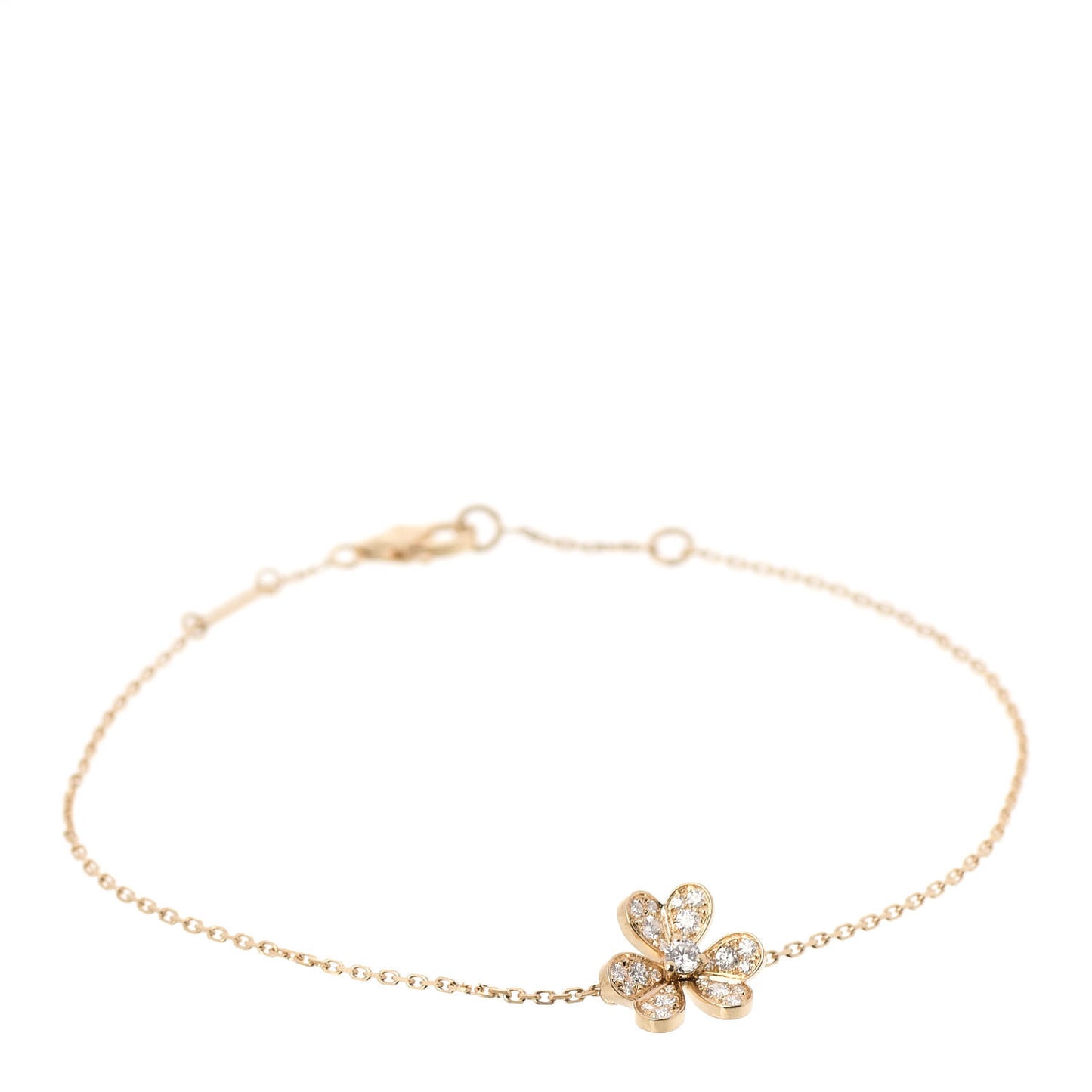 18K Yellow Gold Diamond Mini Frivole Pave Bracelet