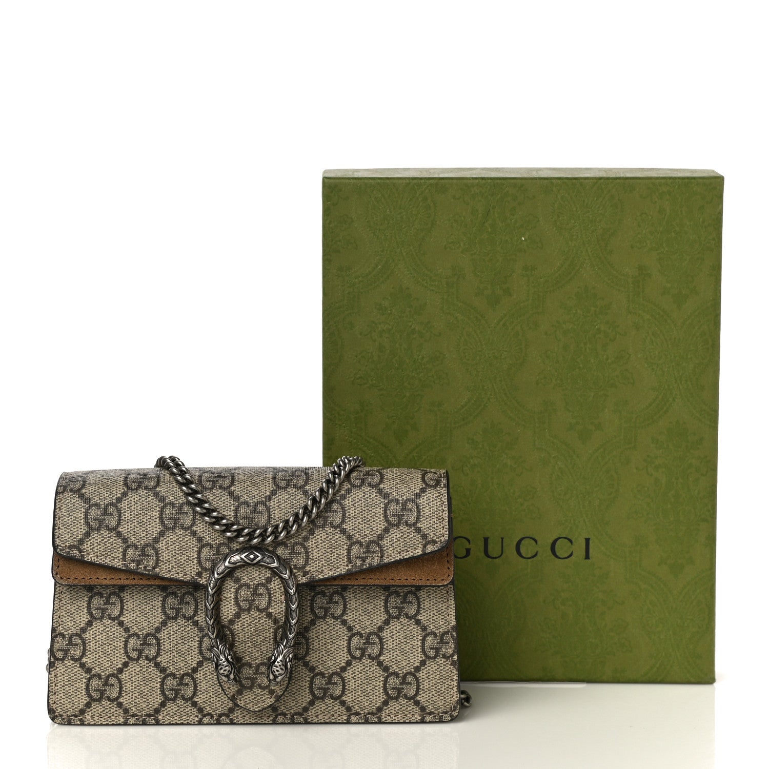 Gucci GG Supreme Monogram Super Mini Dionysus Shoulder Bag Taupe 11 of 11