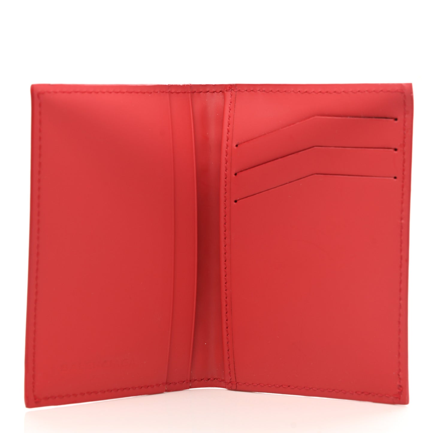 Calfskin Grid Embossed Passport Cover Rouge Vermillon