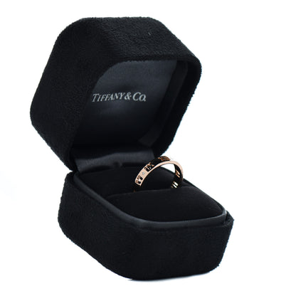 Tiffany 18K Rose Gold Diamond Atlas Pierced Ring 54 7 5 of 5