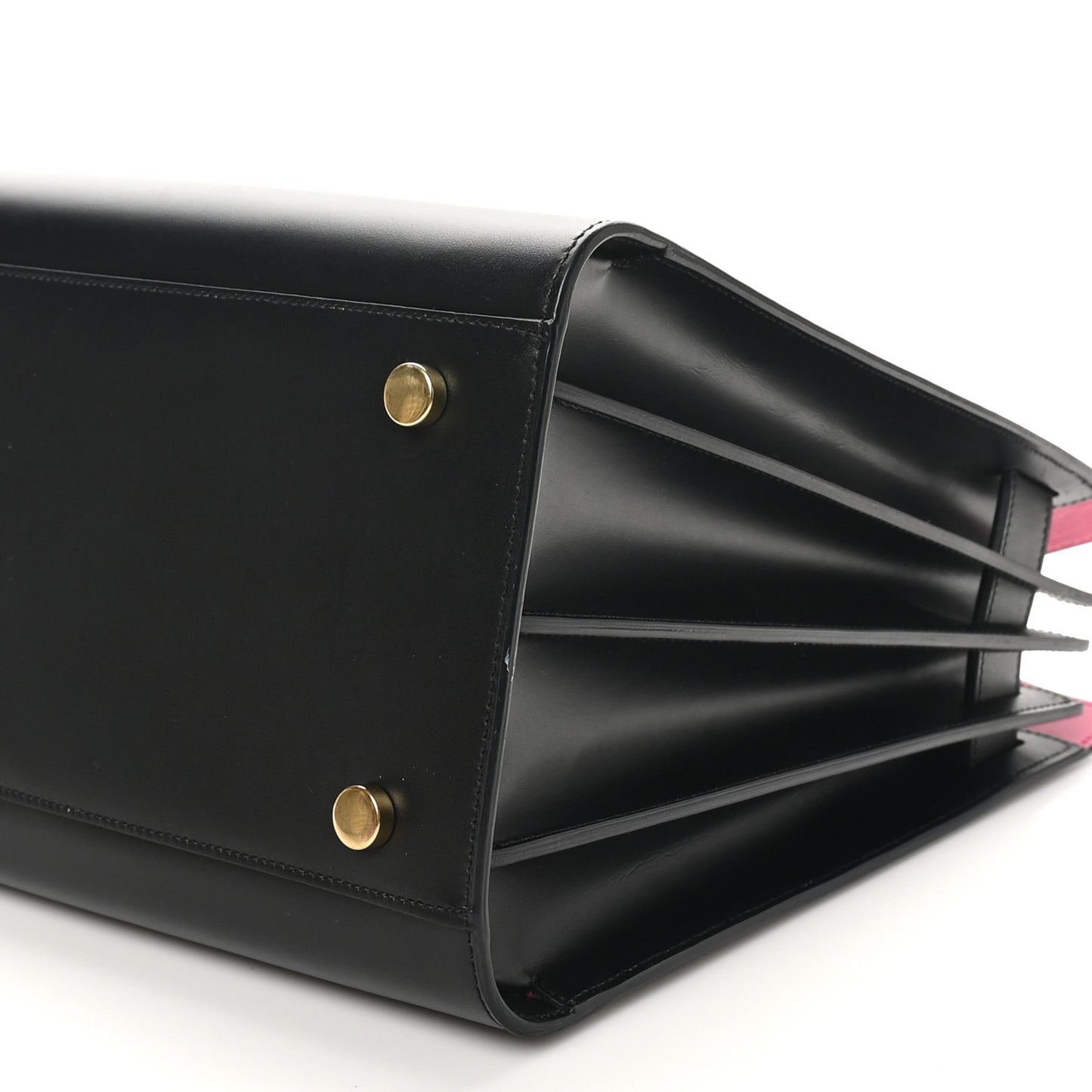 Calfskin Small Sac De Jour Black Fuchsia