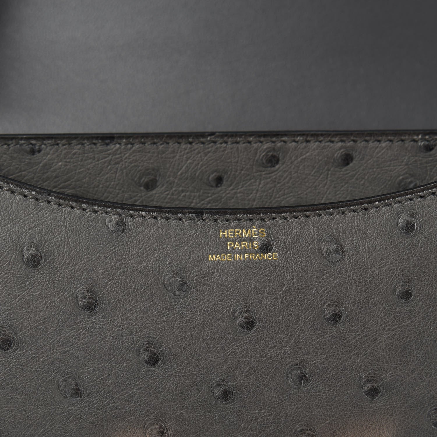 Hermes Ostrich Constance 18 Graphite 6 of 10