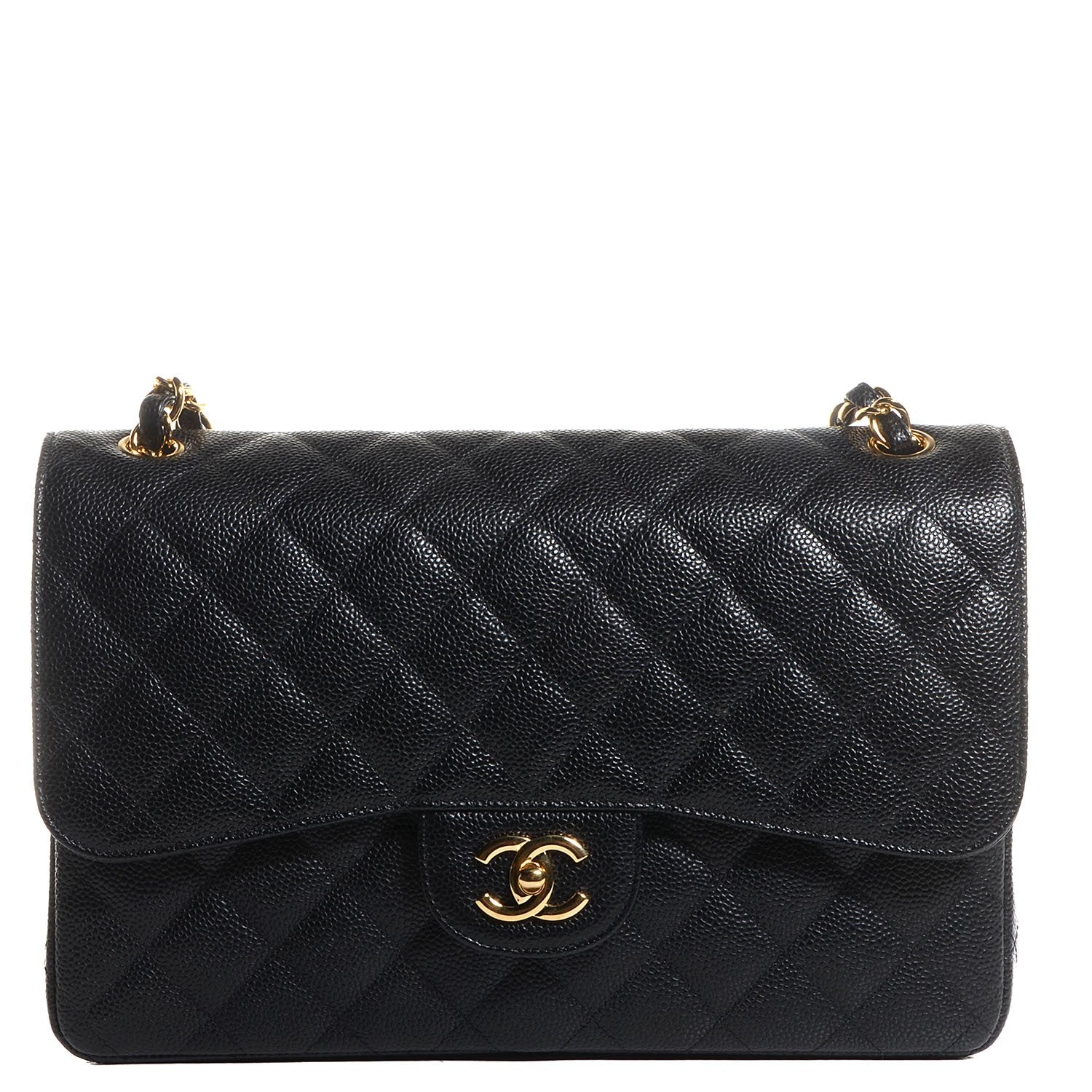 Chanel Caviar Quilted Jumbo Double Flap Black 1 of 7