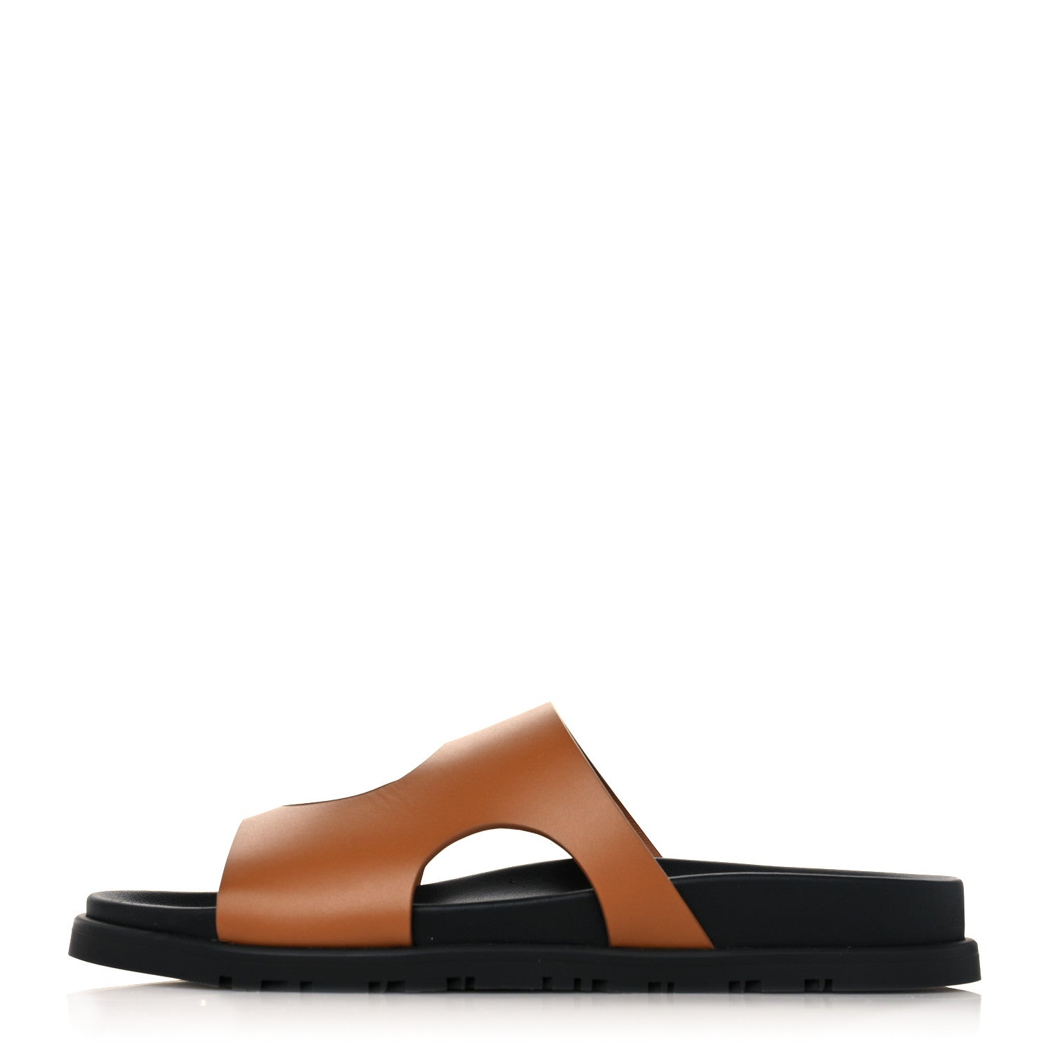 Hermes Calfskin Womens Edith Sandals 38.5 Naturel 1 of 8