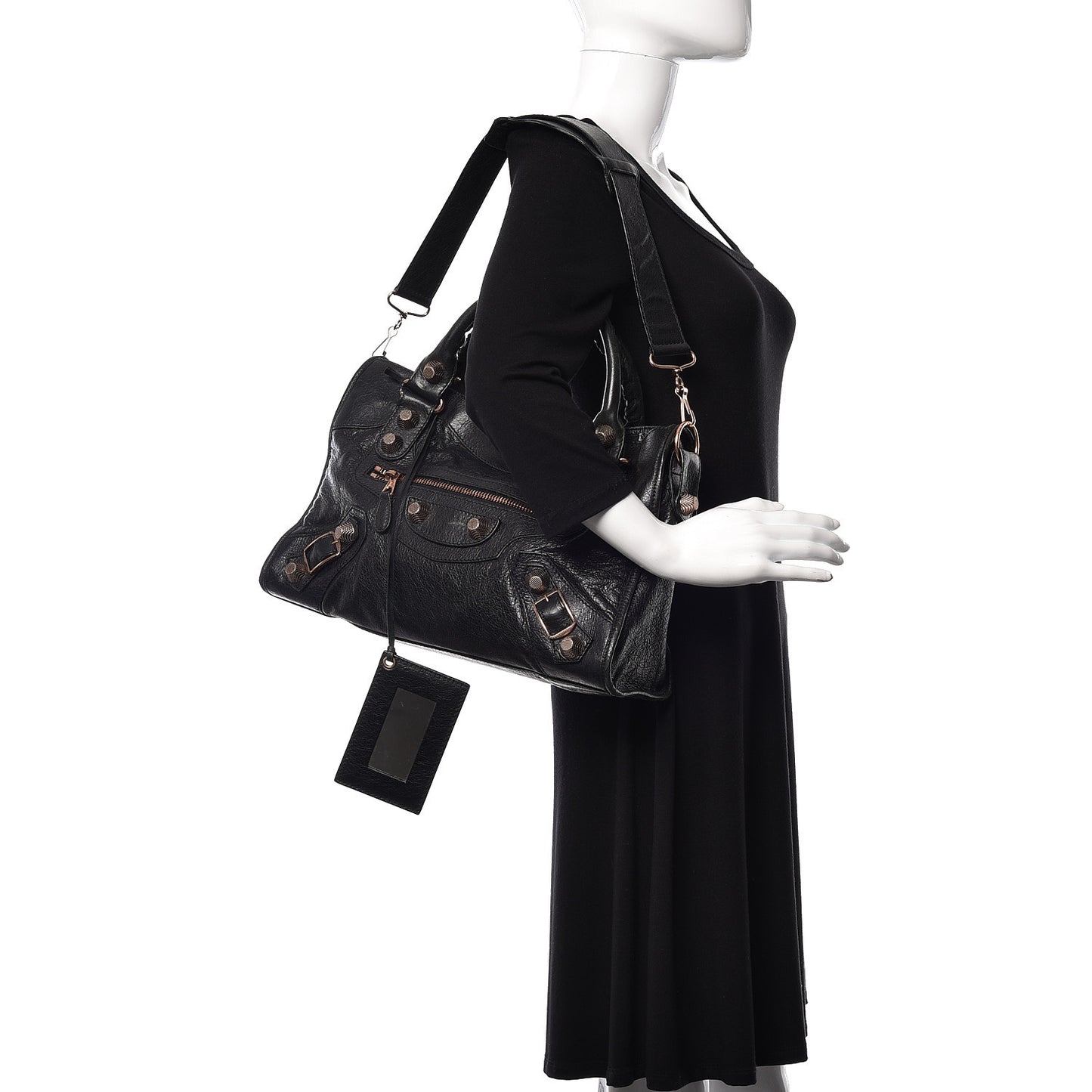 Agneau Giant 21 Rose Gold Hardware City Black