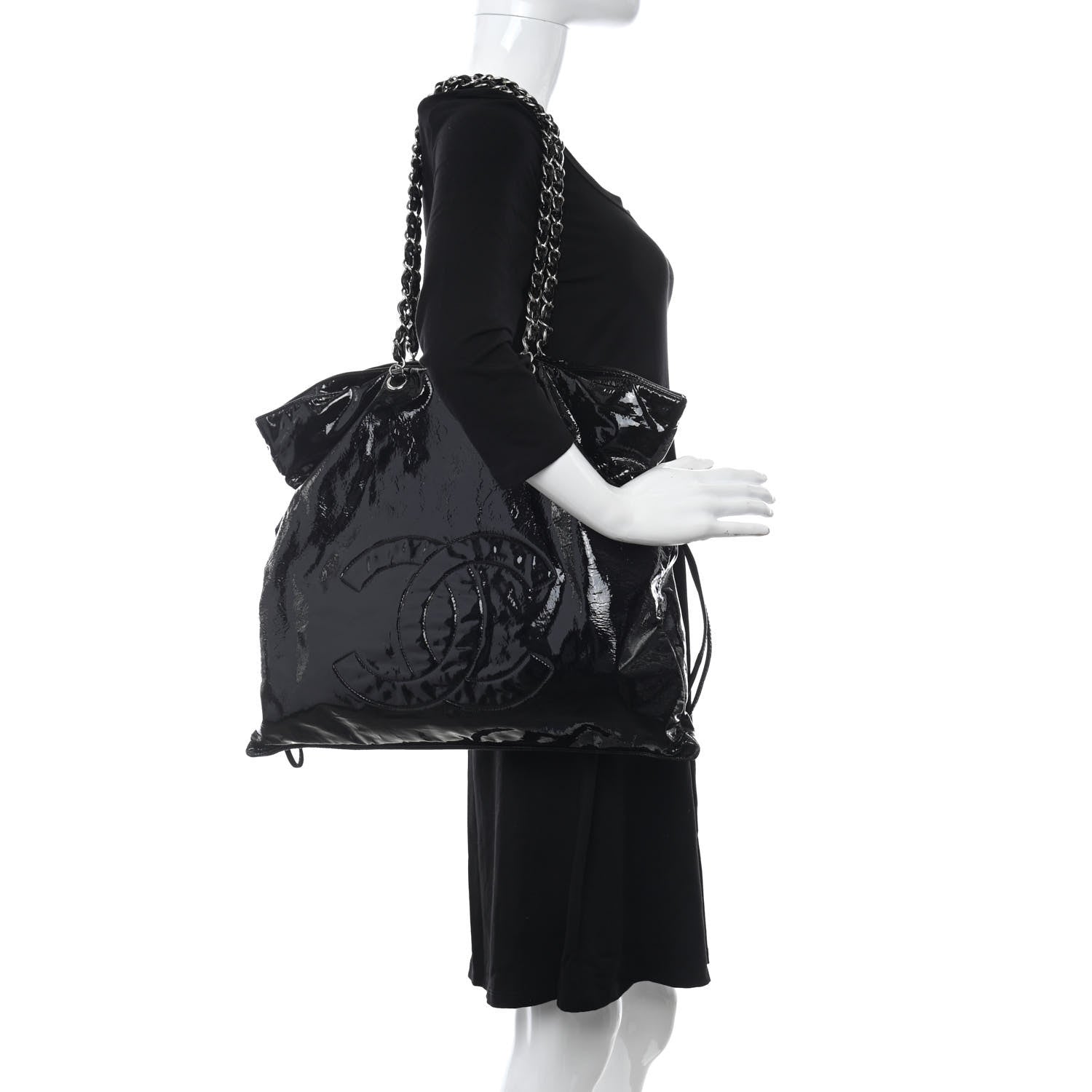 Chanel Patent Bonbons Shopper Tote Black 2 of 9