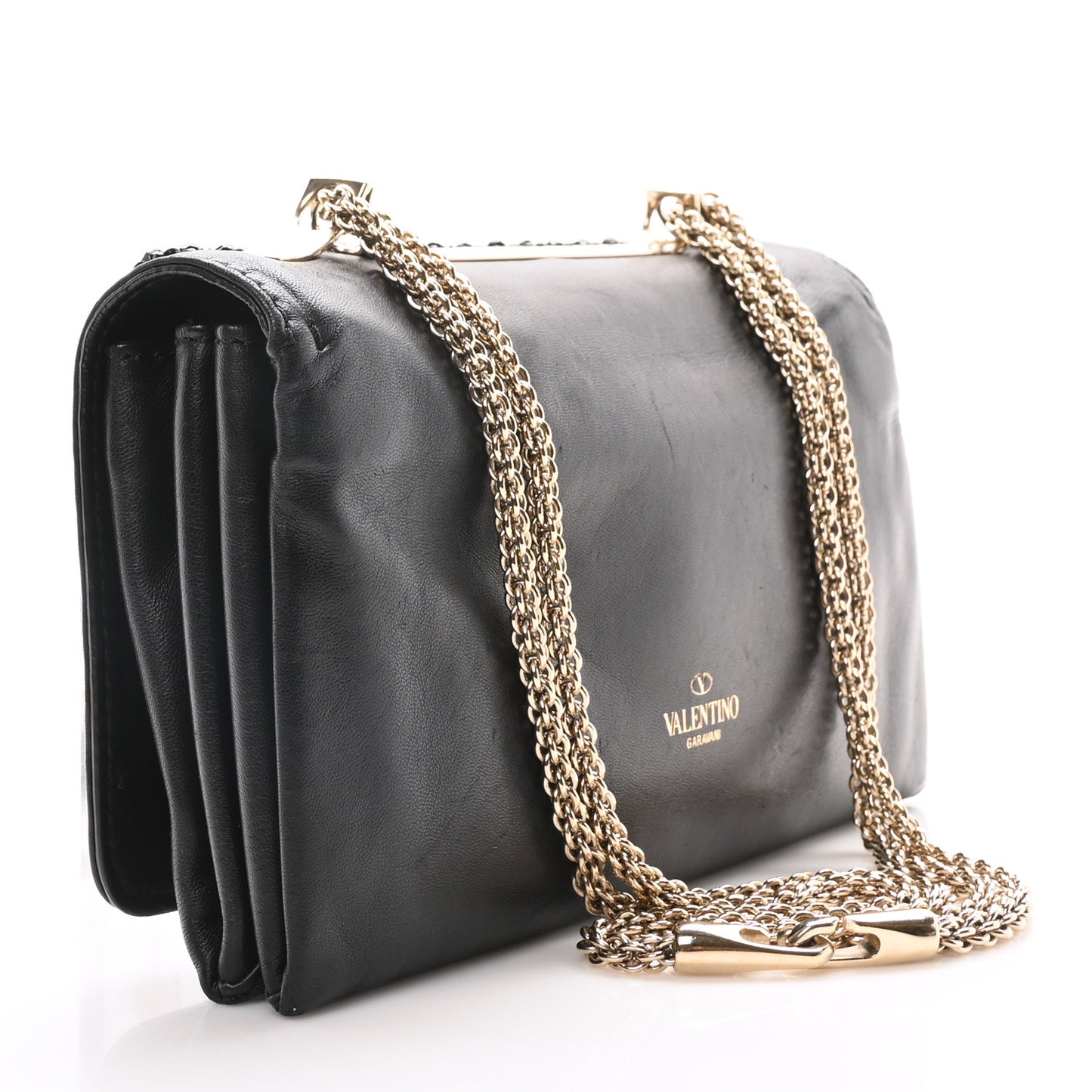 Lambskin Beaded Embroidery Medium Girello Flap Black