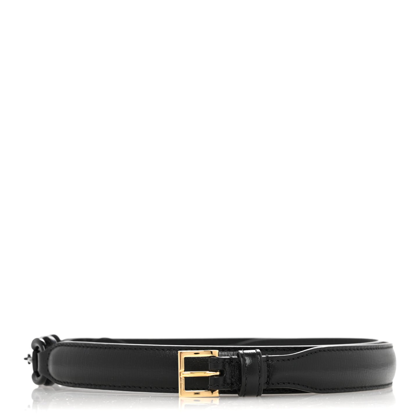 Efesto Leather Womens Horsebit 15/23mm Belt 90 36 Black