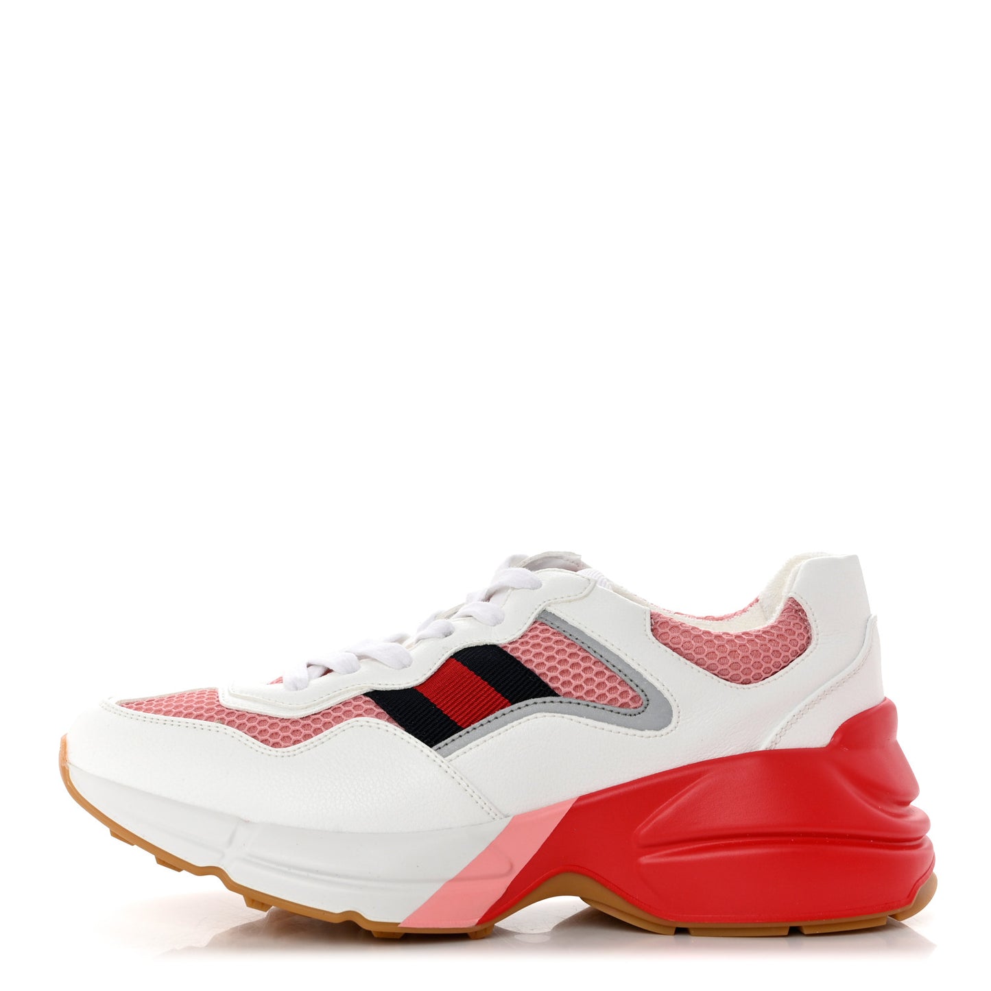 Lavaredo Eco Fabric Mesh Web Womens Rhyton Reflective Sneakers 38 Great White Water Rose Silver