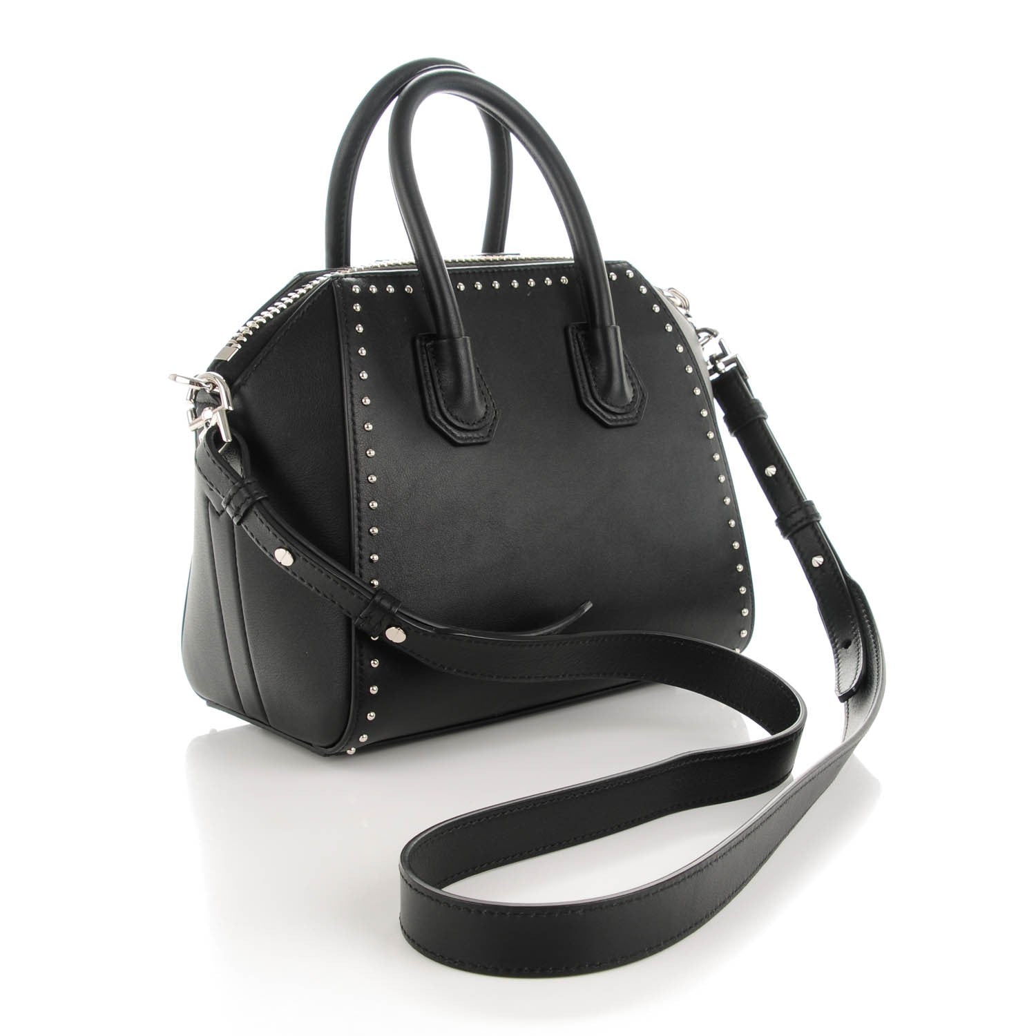 Givenchy Smooth Calfskin Mini Studded Antigona Black 3 of 7
