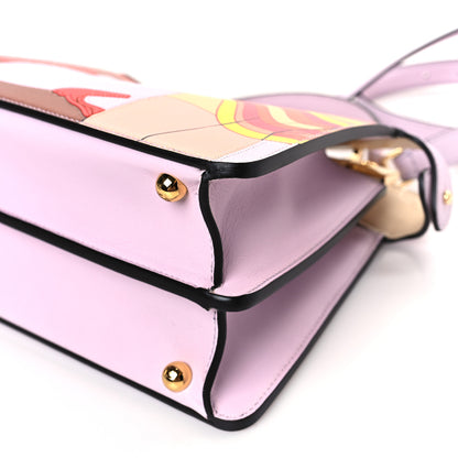 Fendi Vitello Seta Shiny Nappa Dancing Girls Inlay Small Peekaboo I SEE U Satchel Anemone Multicolor 8 of 8