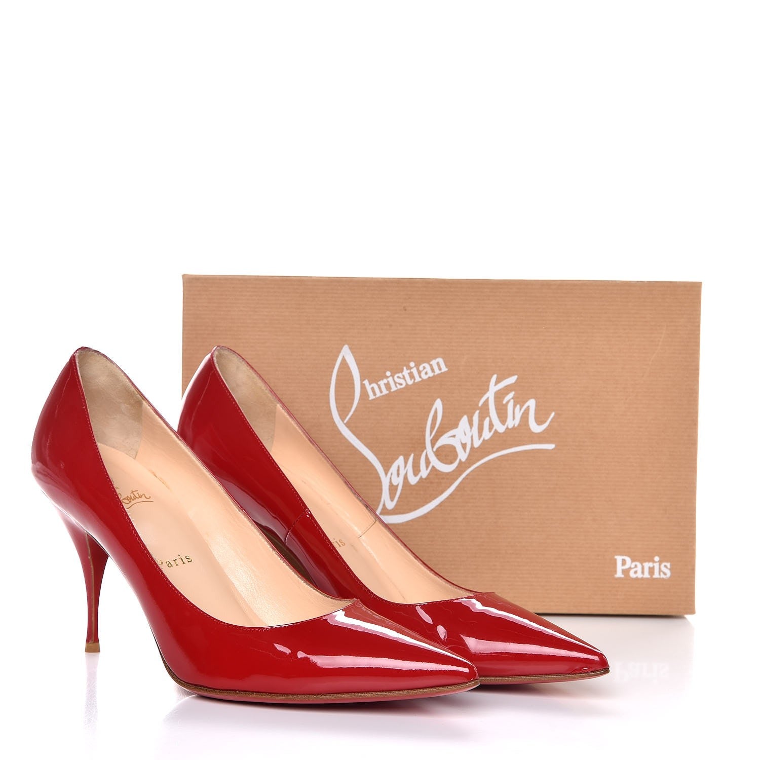 Christian Louboutin Patent New Piaf 85 Pumps 40.5 Cherry 13 of 13