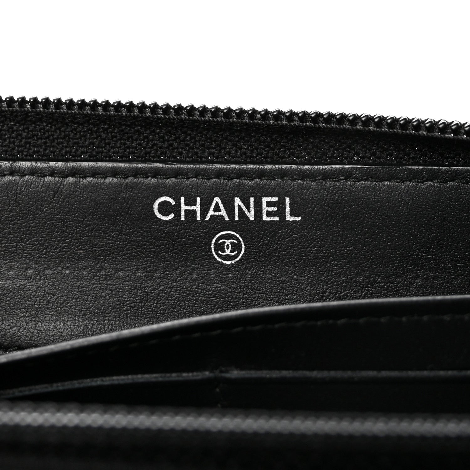 Chanel Lambskin Quilted Boy Zip Around Wallet Black 6 of 9