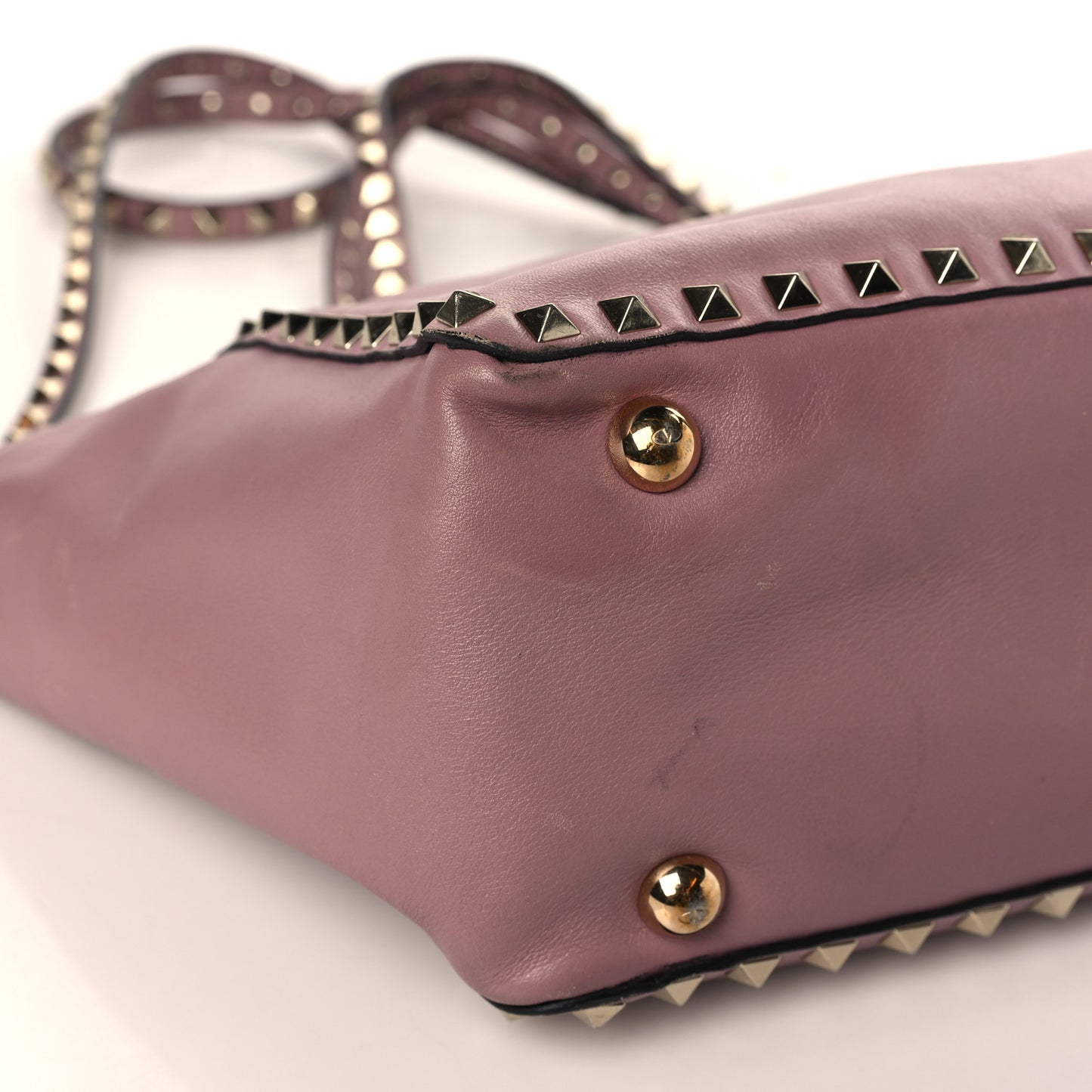 Vitello Small Rockstud Tote Lipstick