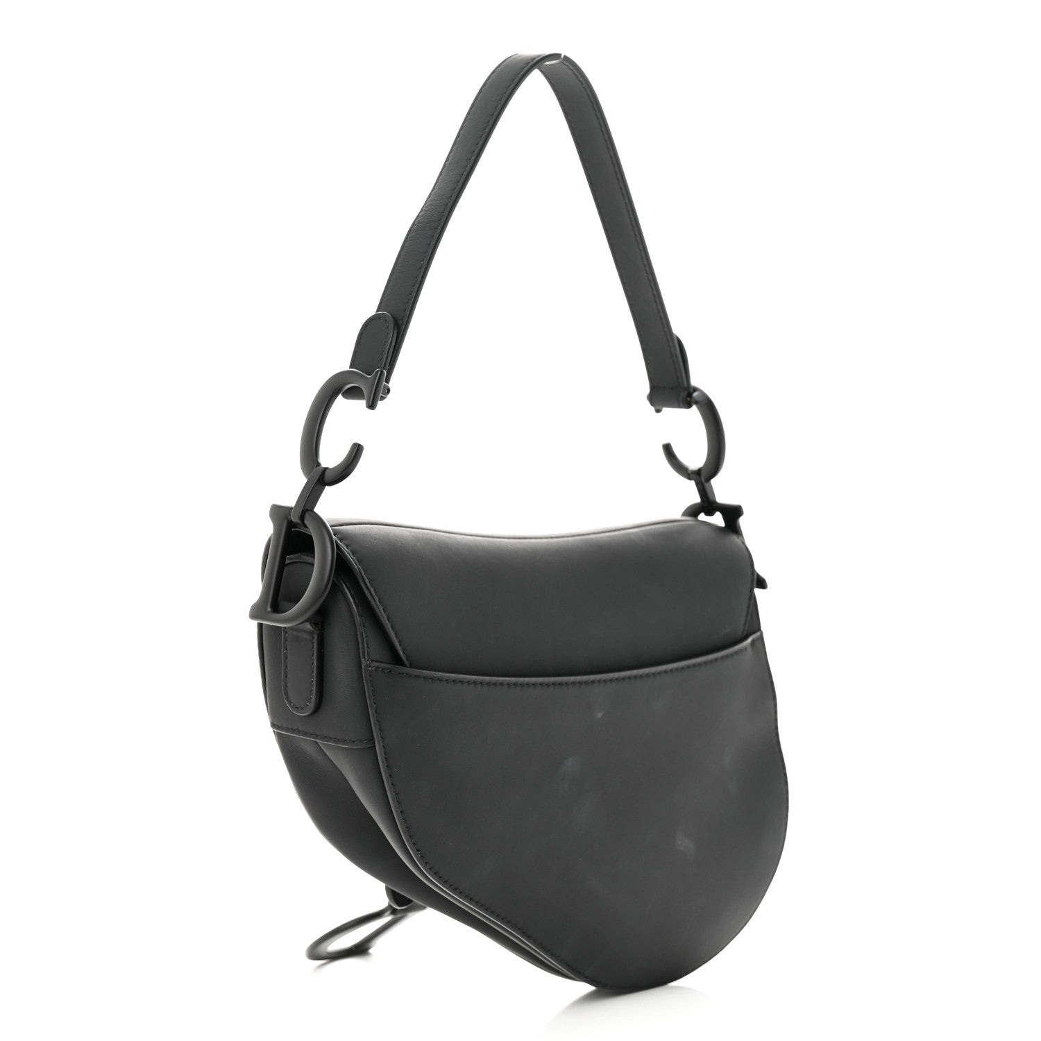 Christian Dior Ultra Matte Calfskin Saddle Bag Black 3 of 12