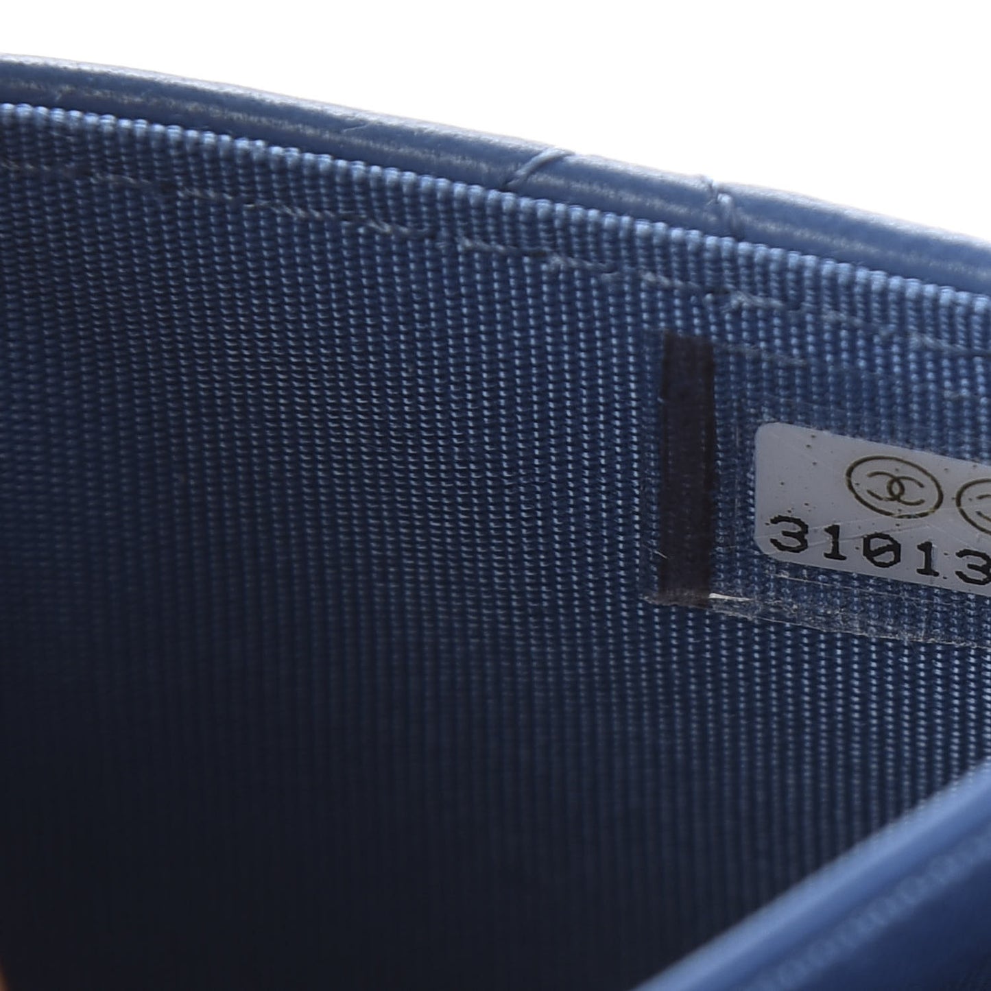 Lambskin Quilted Chanel 19 Flap Card Holder Light Blue