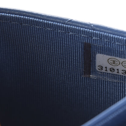 Chanel Lambskin Quilted Chanel 19 Flap Card Holder Light Blue 10 of 12