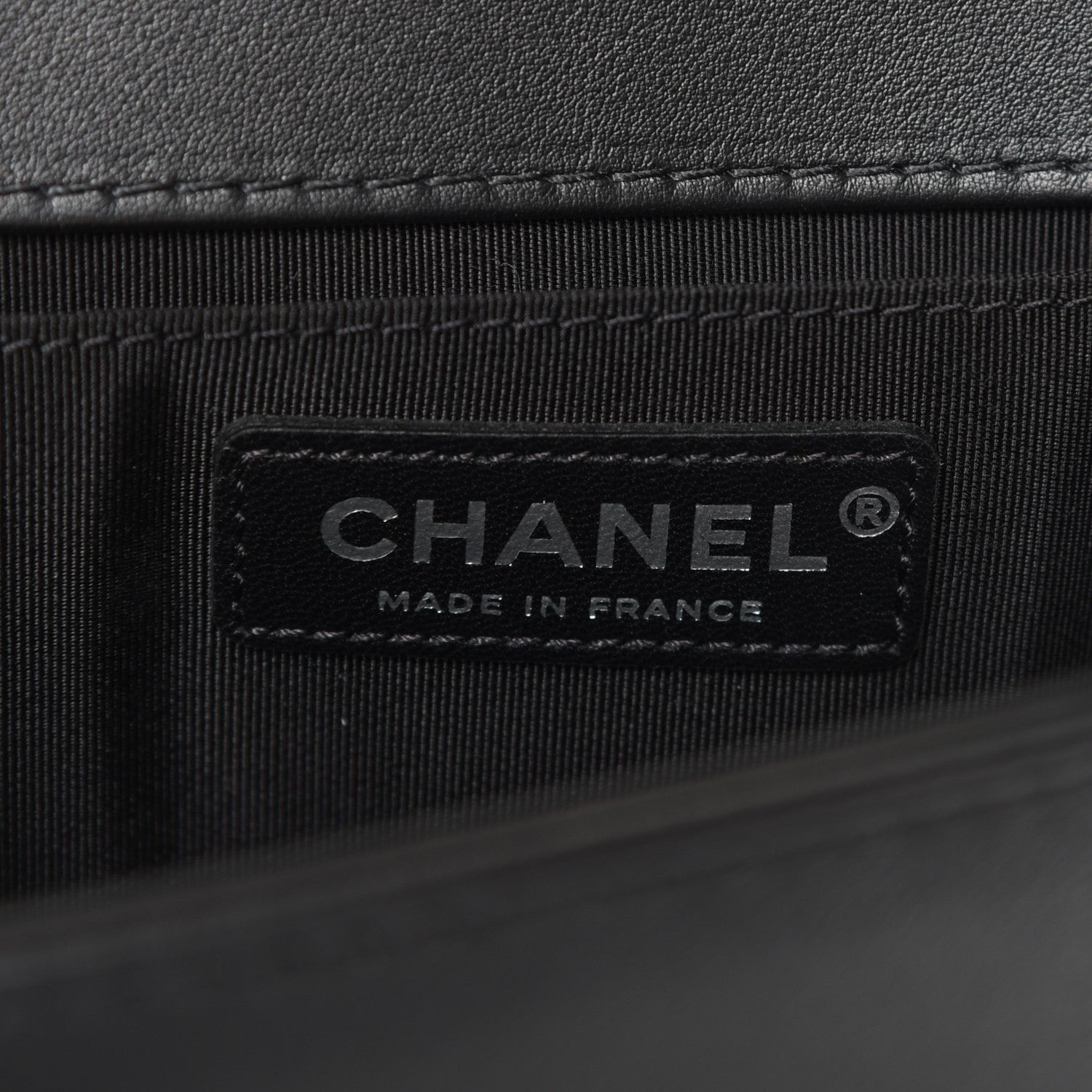 Chanel Calfskin Chevron Tweed Medium Boy Flap Black 6 of 8