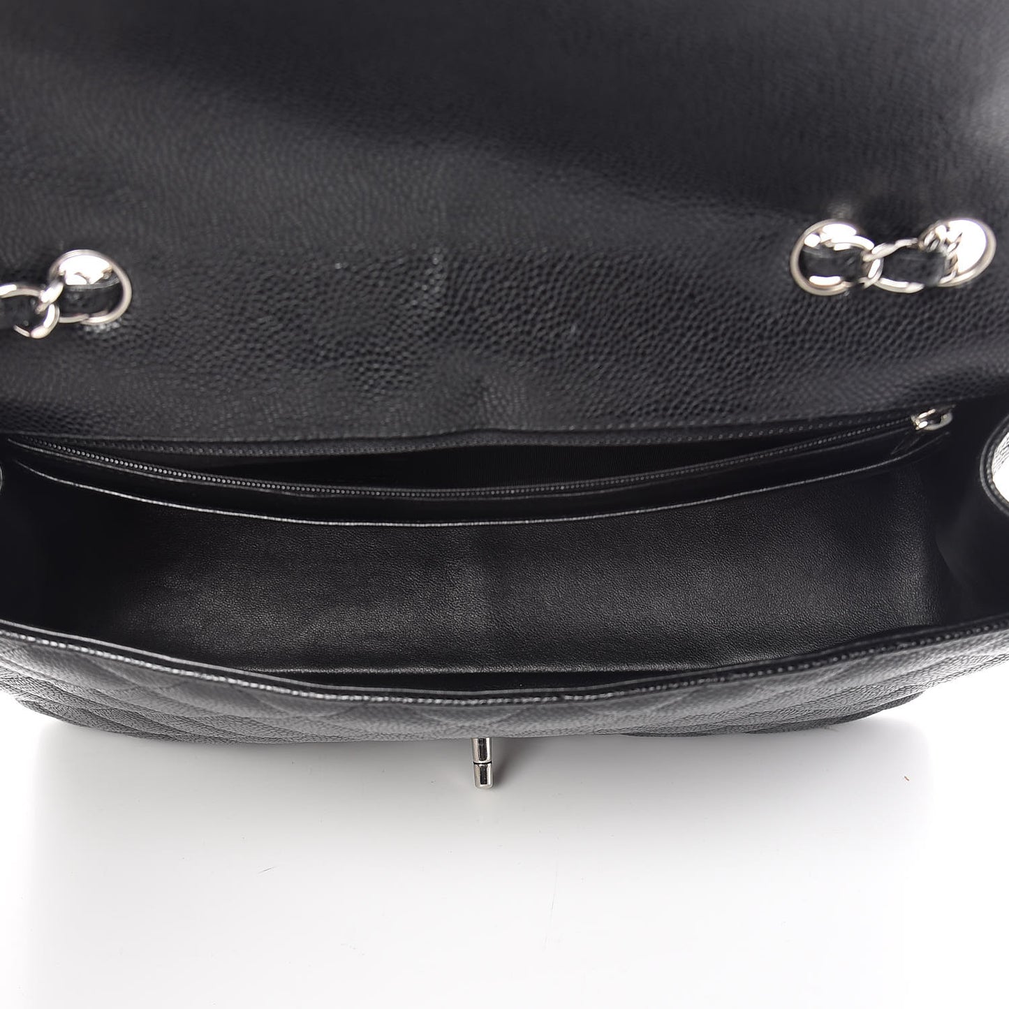 Caviar Quilted Jumbo Single Flap Black
