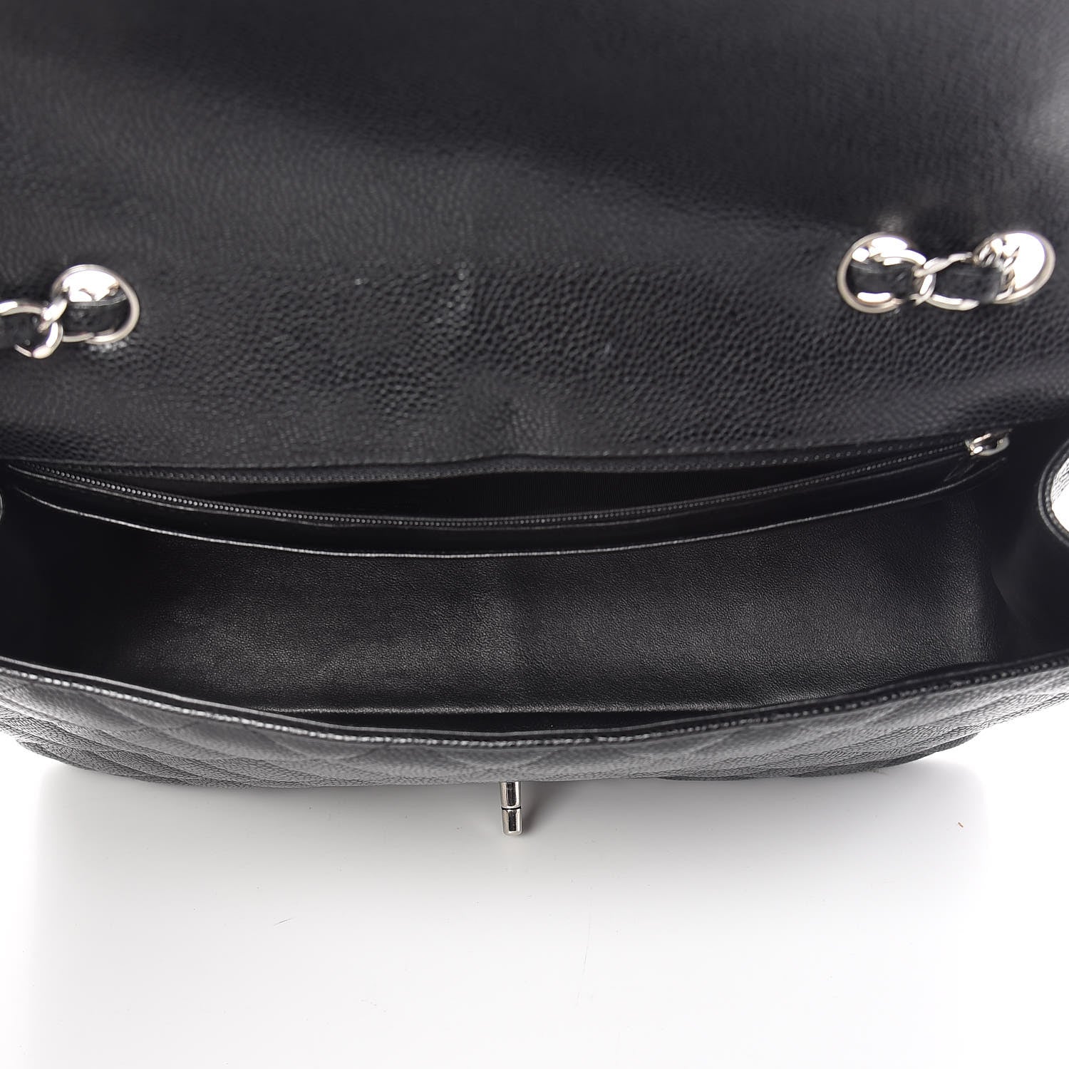 Chanel Caviar Quilted Jumbo Single Flap Black 5 of 11
