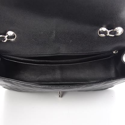 Chanel Caviar Quilted Jumbo Single Flap Black 5 of 11