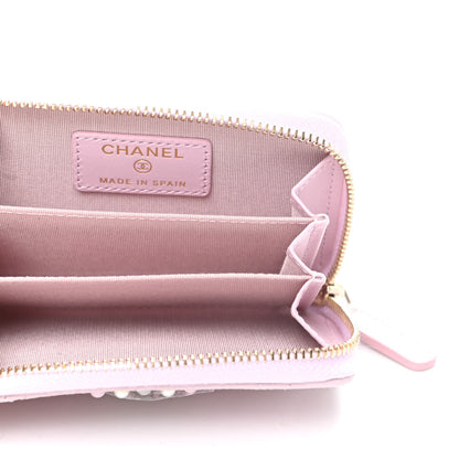 Chanel Caviar Quilted Pearl Coco Candy Zip Coin Purse Light Pink 5 of 8