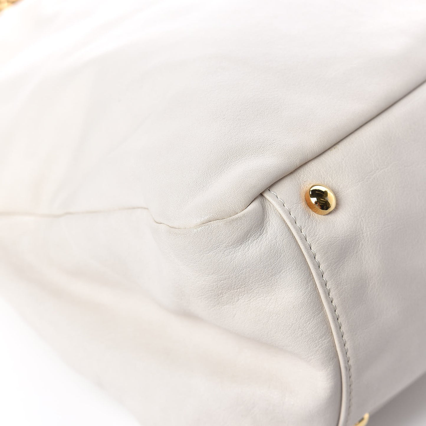 Calfskin Rodeo Drive Hobo White