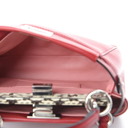 Fendi Nappa Elaphe Monster Eyes Mini Peekaboo Iconic Satchel Ruby Bois de Rose Natural 7 of 18