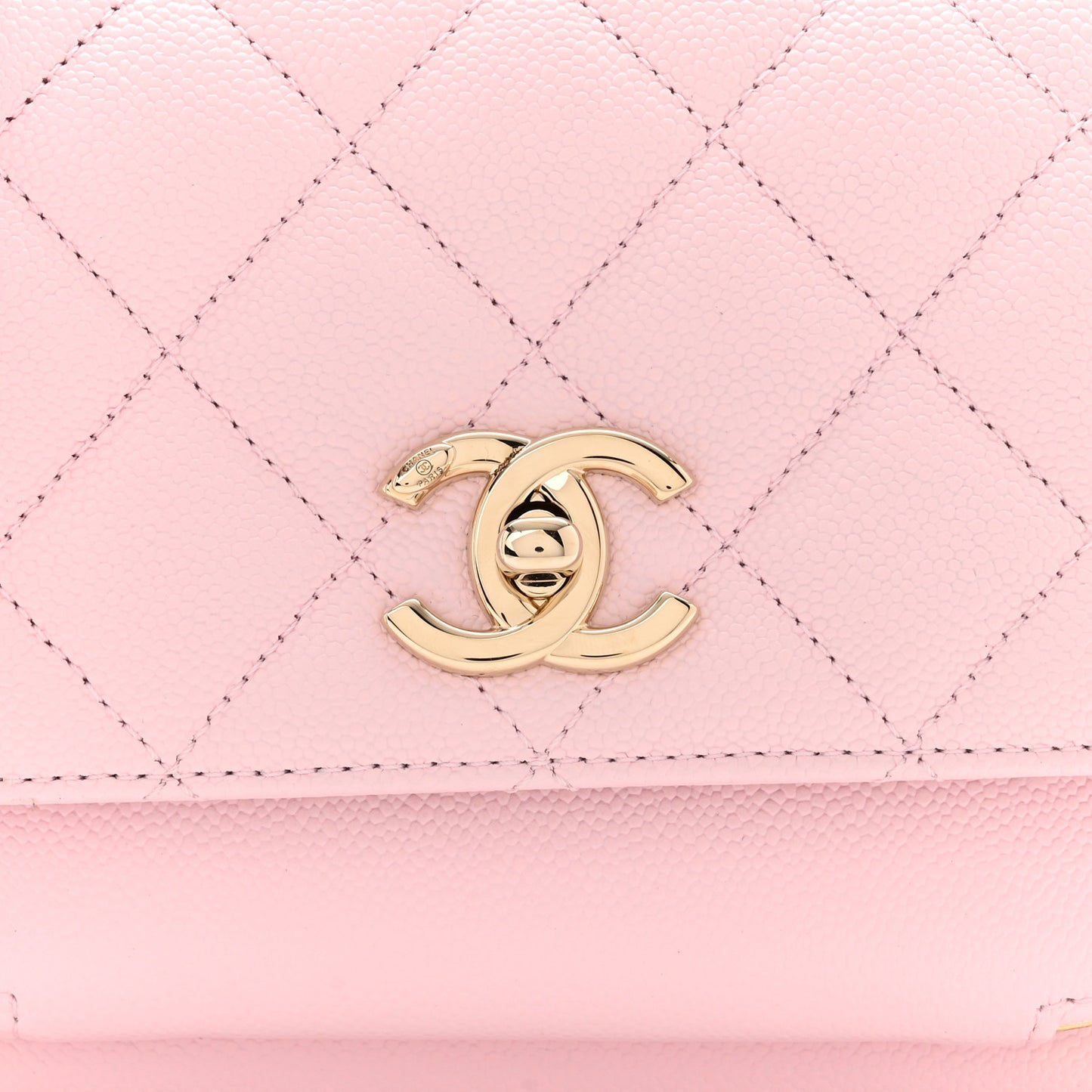 Caviar Quilted Small Business Affinity Flap Light Pink