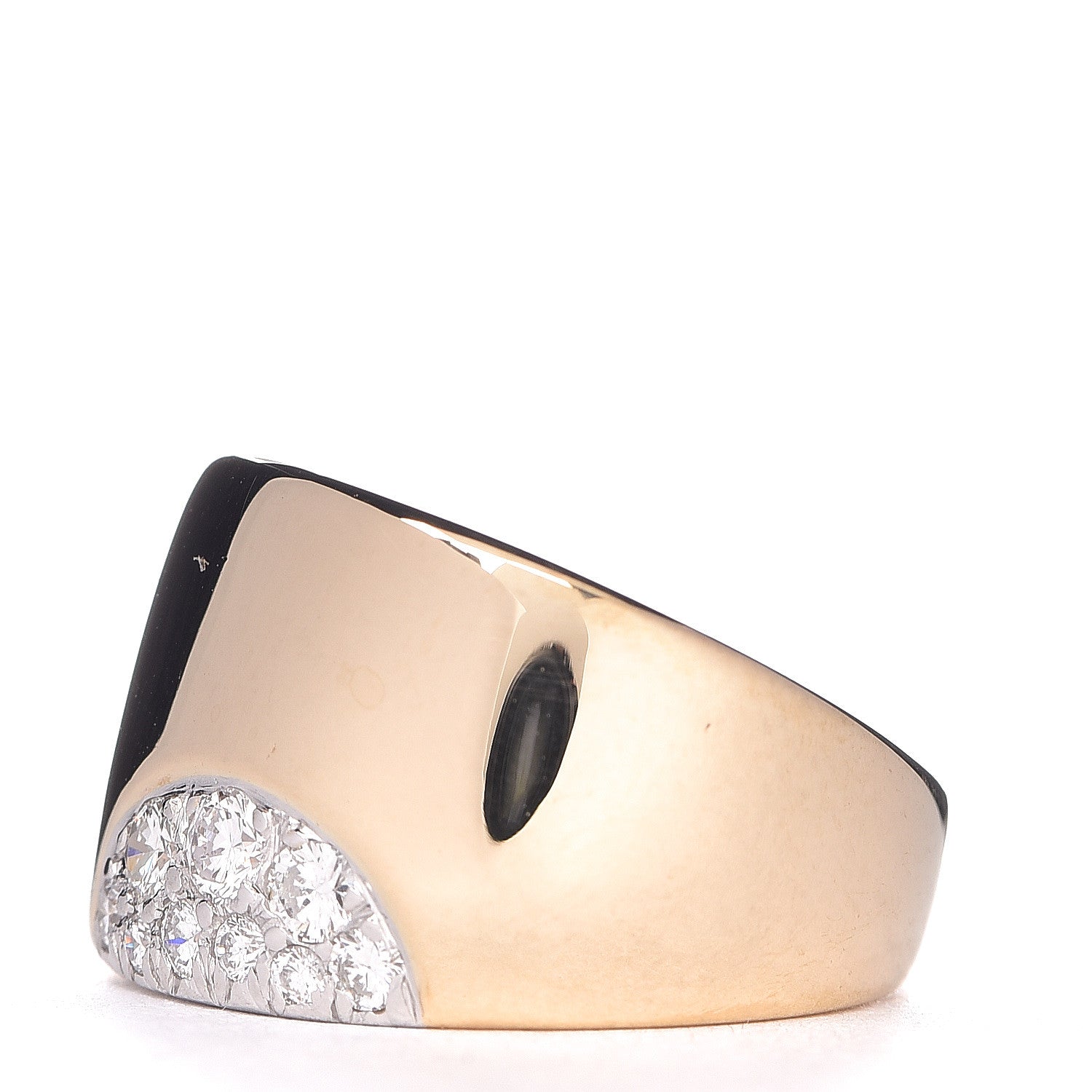 Tiffany 18K Yellow White Gold Diamond Band Ring 48 4.5 3 of 5