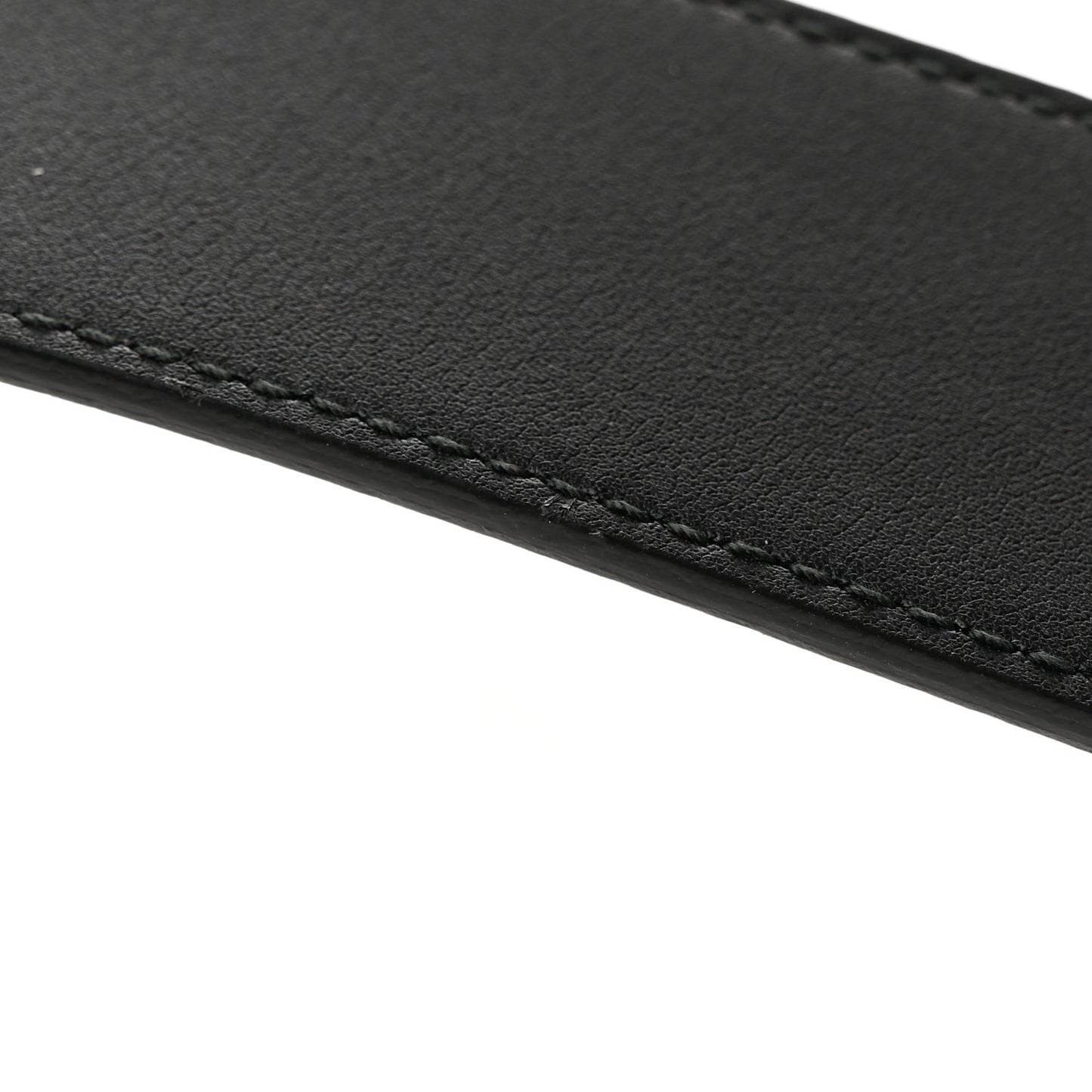 Textured Dollar Calfskin Nickel Double G 40mm Belt 100 40 Black