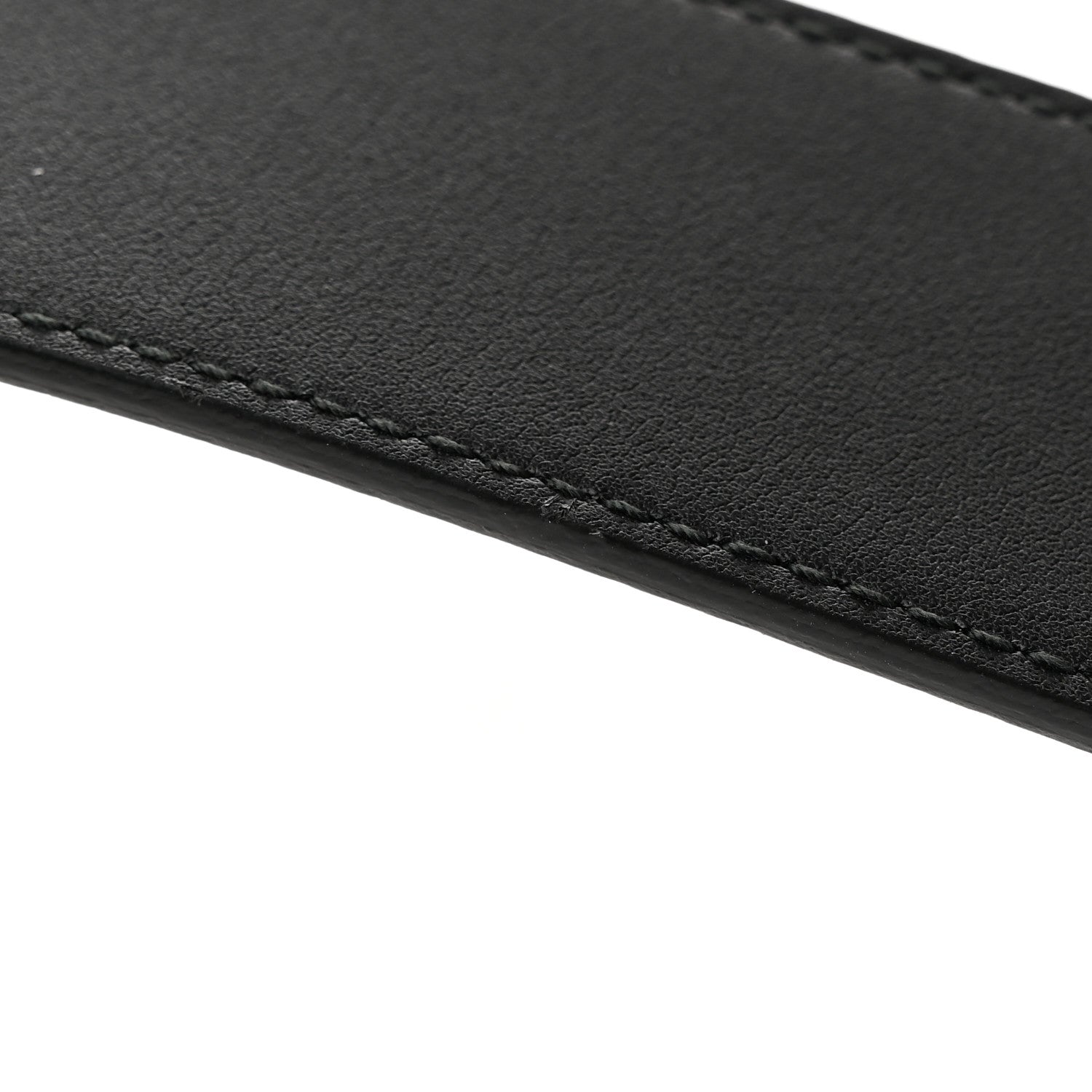 Gucci Textured Dollar Calfskin Nickel Double G 40mm Belt 100 40 Black 7 of 12