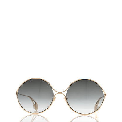 Gucci Metal Round Pearl Tip Sunglasses GG0253S Gold 2 of 8