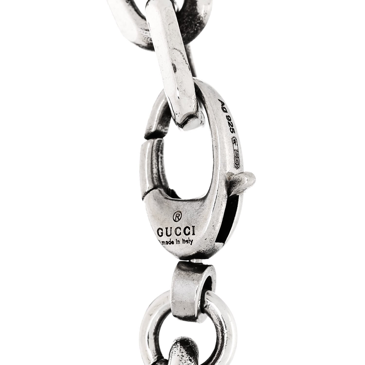 Gucci Sterling Silver Narrow Interlocking G Link Bracelet 3 of 3
