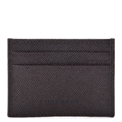 Burberry Grained Calfskin Credit Card Case Ebony 1 of 7