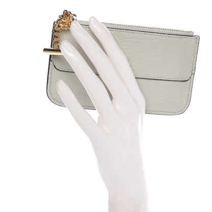Chloe Grained Calfskin Drew Card Holder Airy Grey 2 of 8