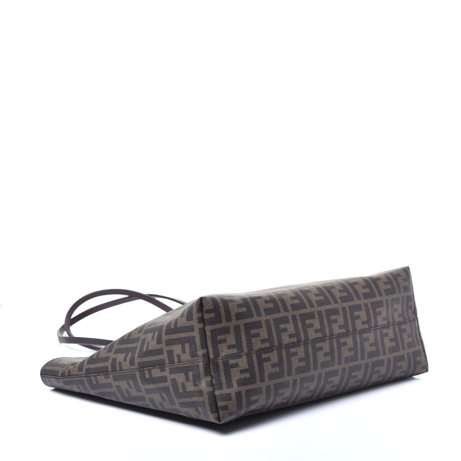 Fendi Zucca Spalmati Medium Roll Tote Tobacco Blue 4 of 8