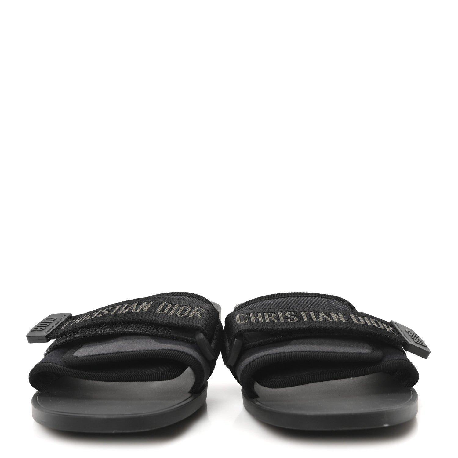 Christian Dior Technical Stretch Fabric Camouflage Dio(r)evolution Slide Sandals 39 Black Military 2 of 9